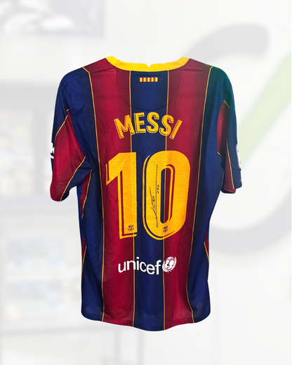 Jersey FC Barcelona firmado por Lionel Messi | Certificado ICONS