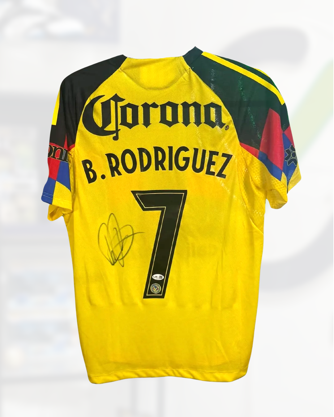 Jersey Club América firmado por Brian Rodríguez | Certificado JSA
