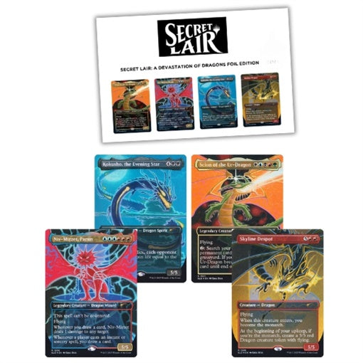 Pack tarjetas Magic Secret Lair Roadshow edition "A Devastation of Dragons" NYCC 2025
